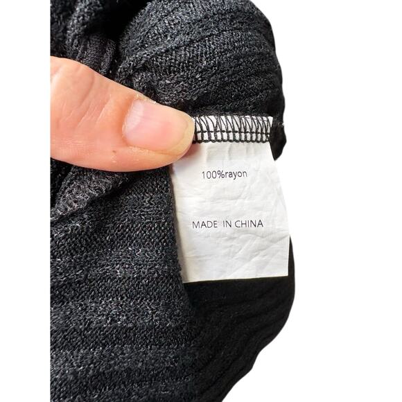 Showpo The Next Step Ribbed Faux Wrap Fit and Flare Long Sleeve Mini Dress - 6 - Picture 9 of 9